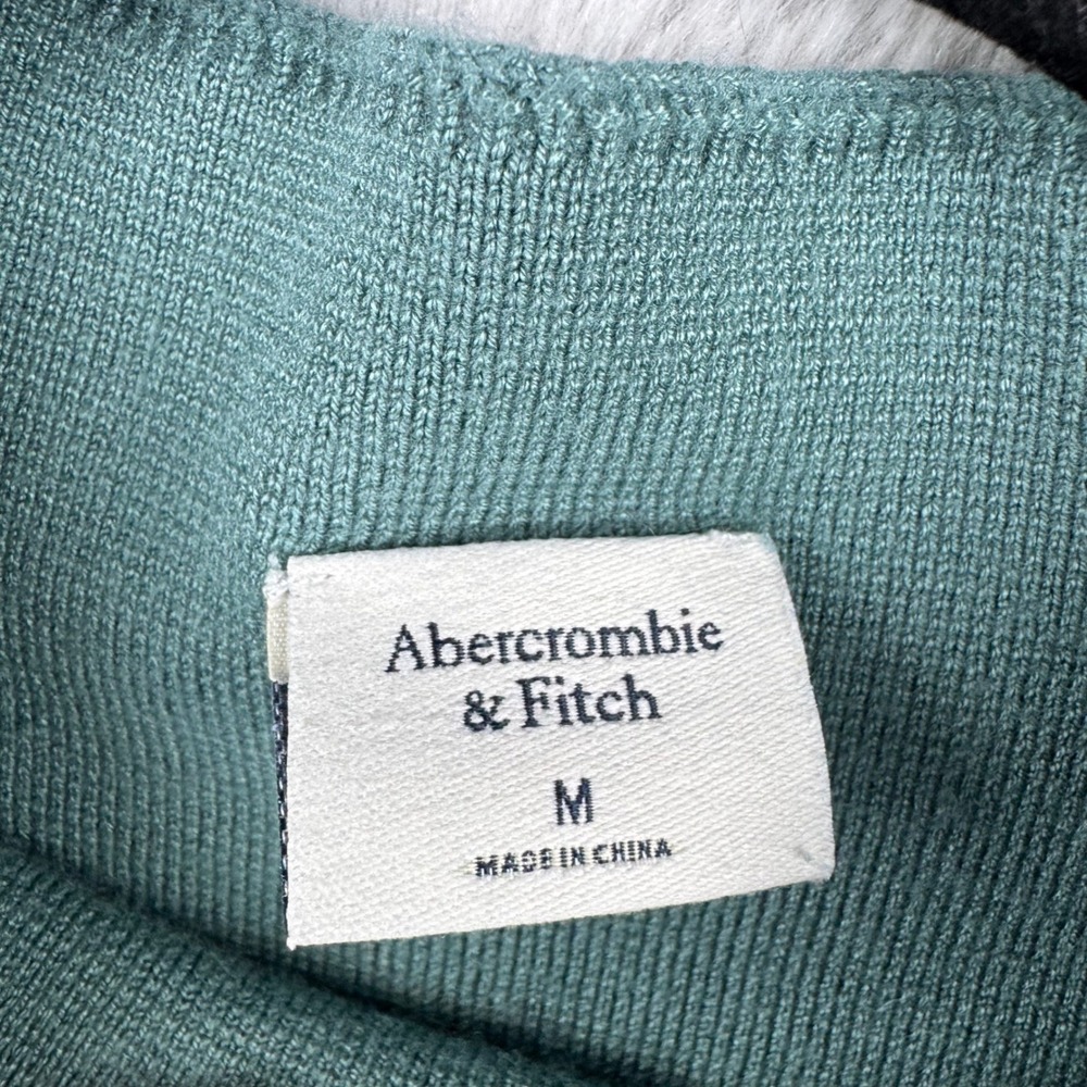 Abercrombie Fitch Bodysuit Teal Green Medium Mock‎ Neck Sleeveless Knit - Picture 7 of 11